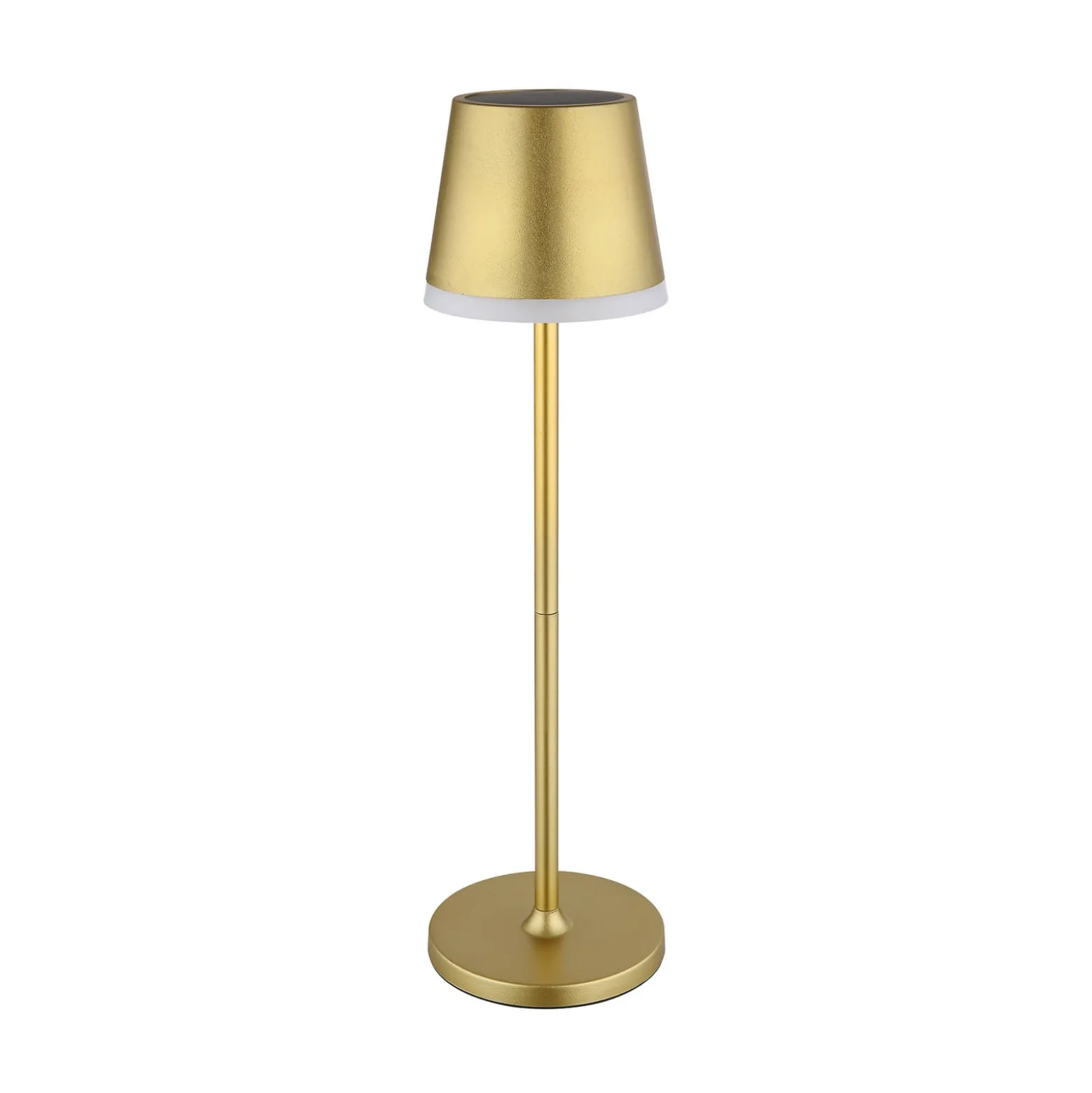 LED-Solarleuchte Metall, goldfarben, Höhe 41 cm, IP44