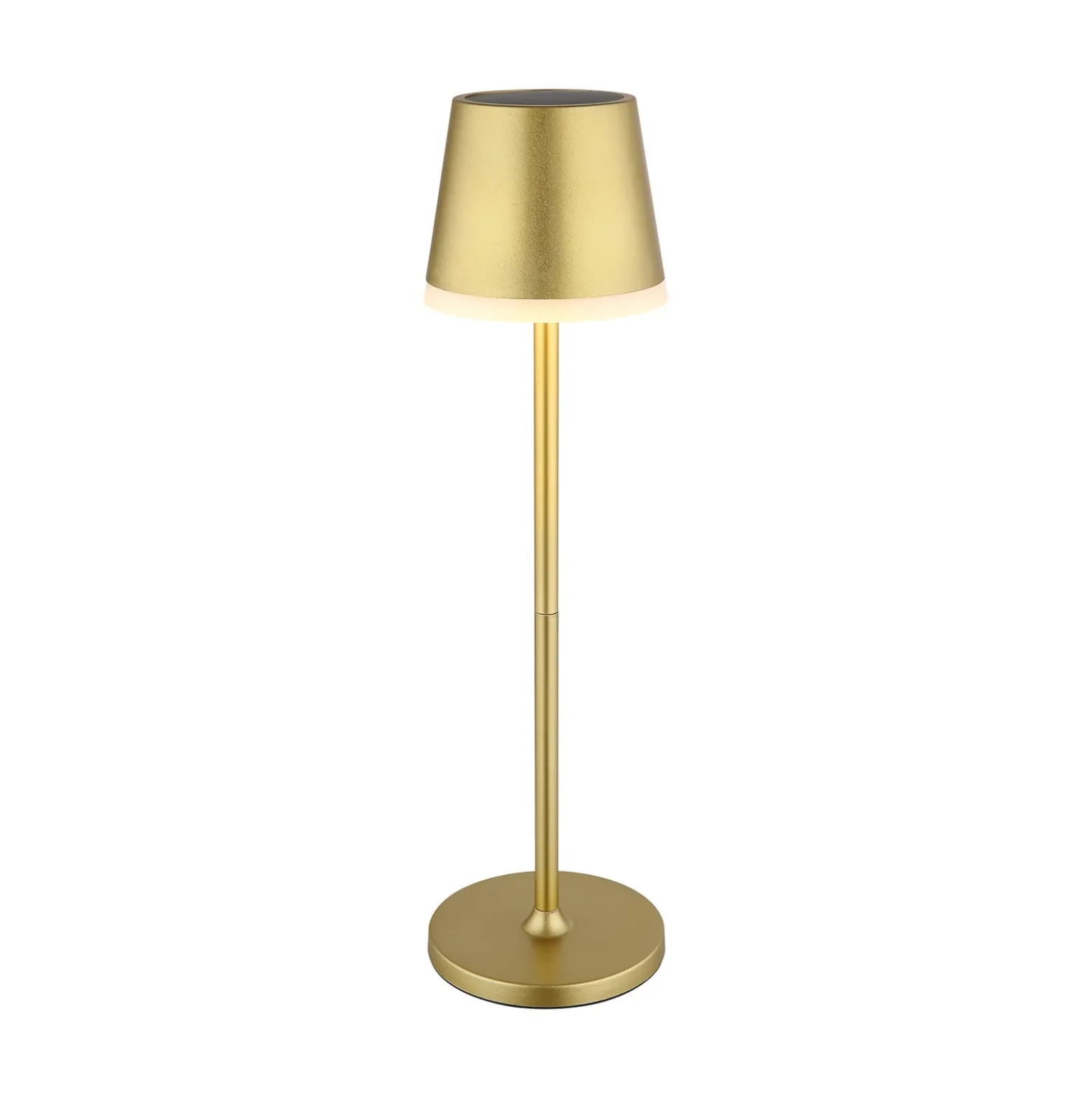 LED-Solarleuchte Metall, goldfarben, Höhe 41 cm, IP44