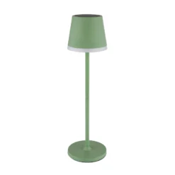 LED-Solarleuchte Metall, hellgrün, Höhe 41 cm, IP44