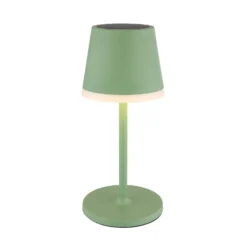 LED-Solarleuchte Metall, hellgrün, Höhe 41 cm, IP44