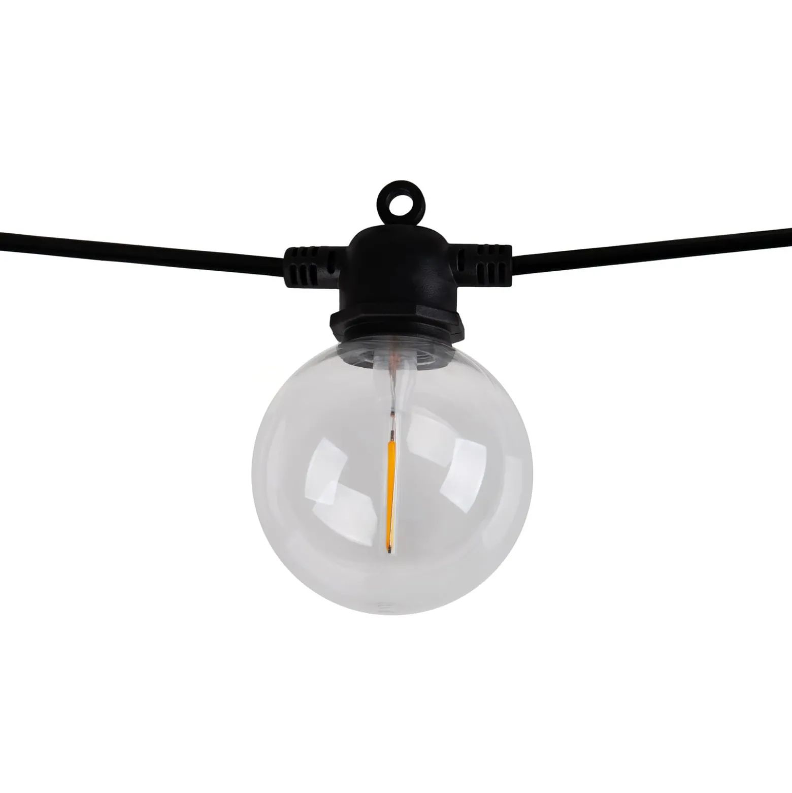 LED-Solar-Lichterkette CADENA, 2.500 K, schwarz 10-flg. 5 m