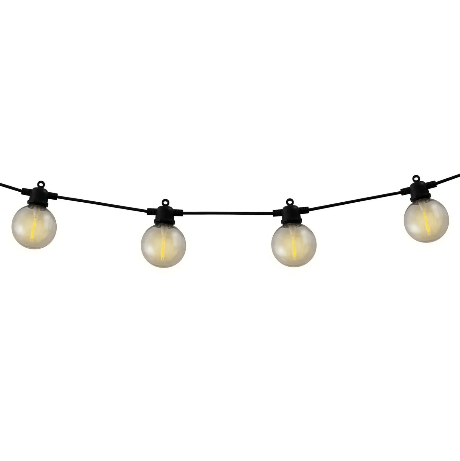LED-Solar-Lichterkette CADENA, 2.500 K, schwarz 10-flg. 5 m
