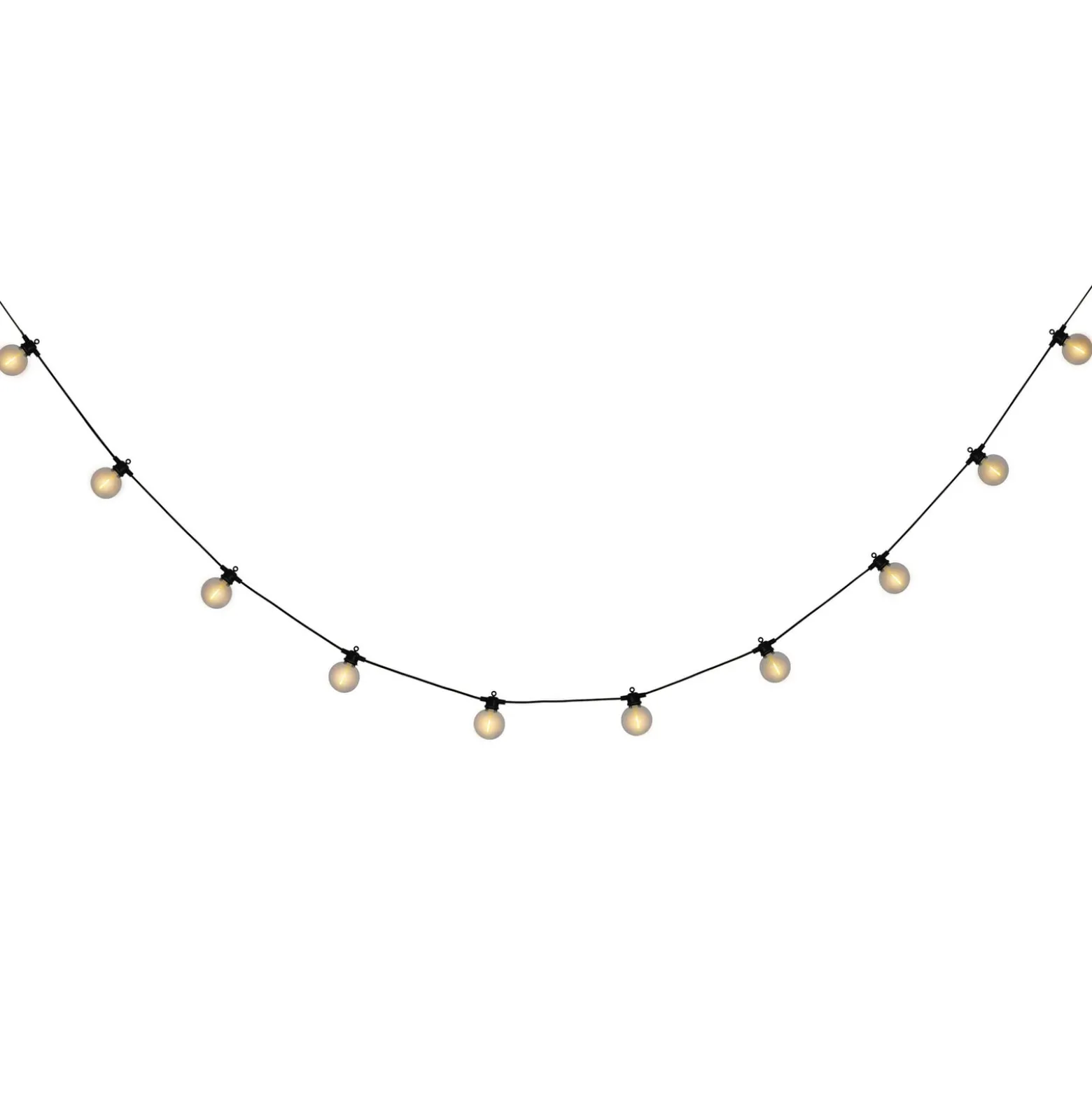 LED-Solar-Lichterkette CADENA, 2.500 K, schwarz 10-flg. 5 m