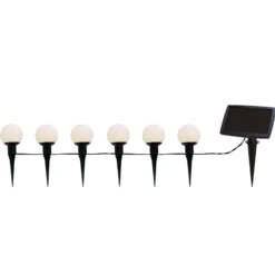 LED-Solarlichterkette Combo, 6-flammig, IP44, Kunststoff