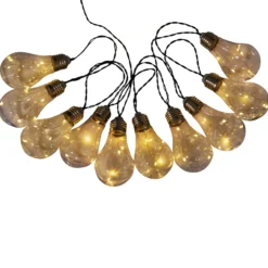 LED-Solar-Lichterkette Glühbirne, 10-flg.
