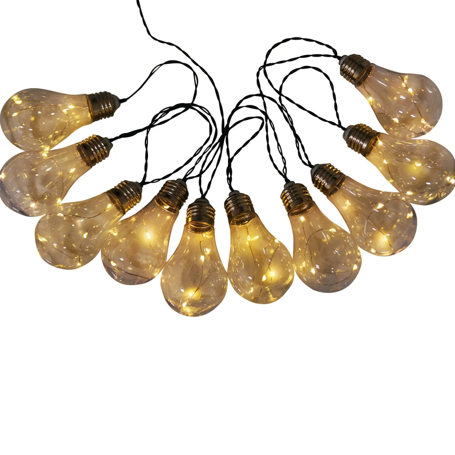LED-Solar-Lichterkette Glühbirne, 10-flg.