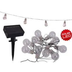 LED-Solar-Lichterkette Glühbirne, 10-flg.