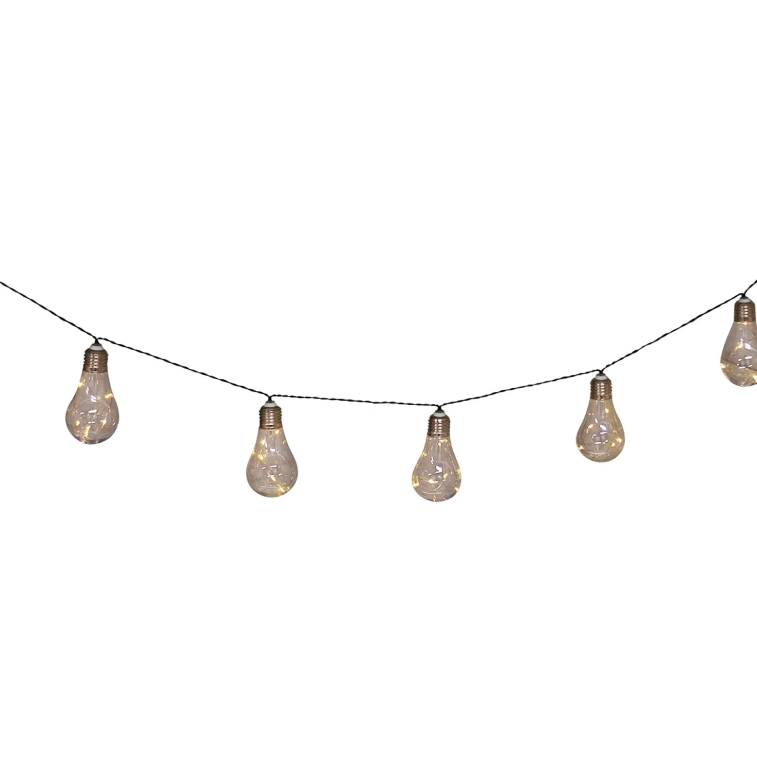 LED-Solar-Lichterkette Glühbirne, 10-flg.