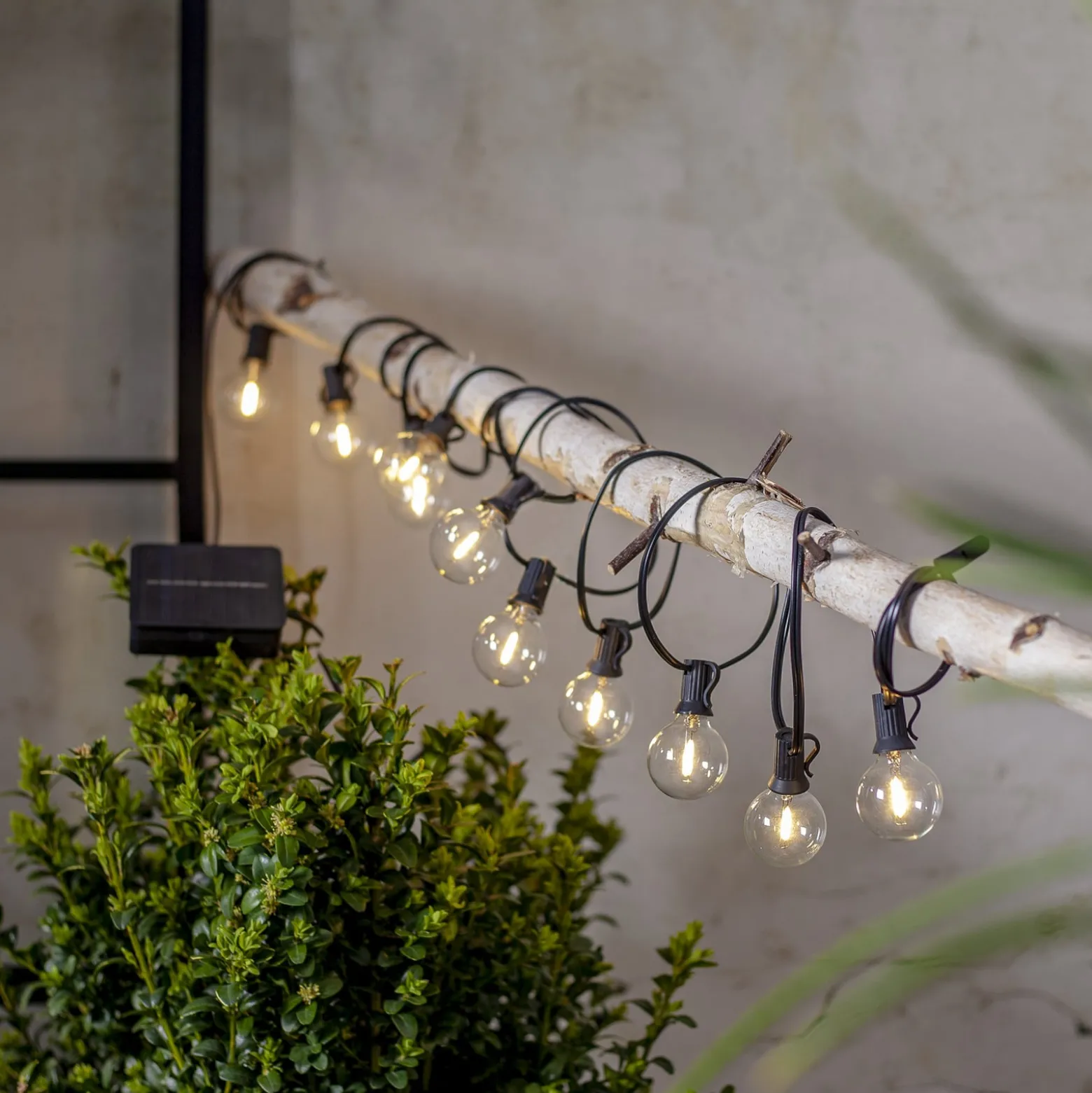LED-Solar-Lichterkette Globe Mini, 10-flg., 270 cm, 3000K