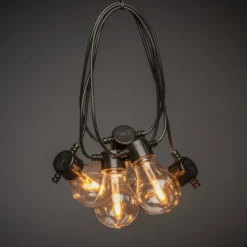 LED-Solar-Lichterkette Party, 4,2W, bernstein, IP44, 1800K