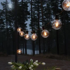 LED-Solar-Lichterkette Party, 7W, bernstein, IP44, 1800K
