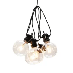 LED-Solar-Lichterkette Party, 7W, bernstein, IP44, 1800K