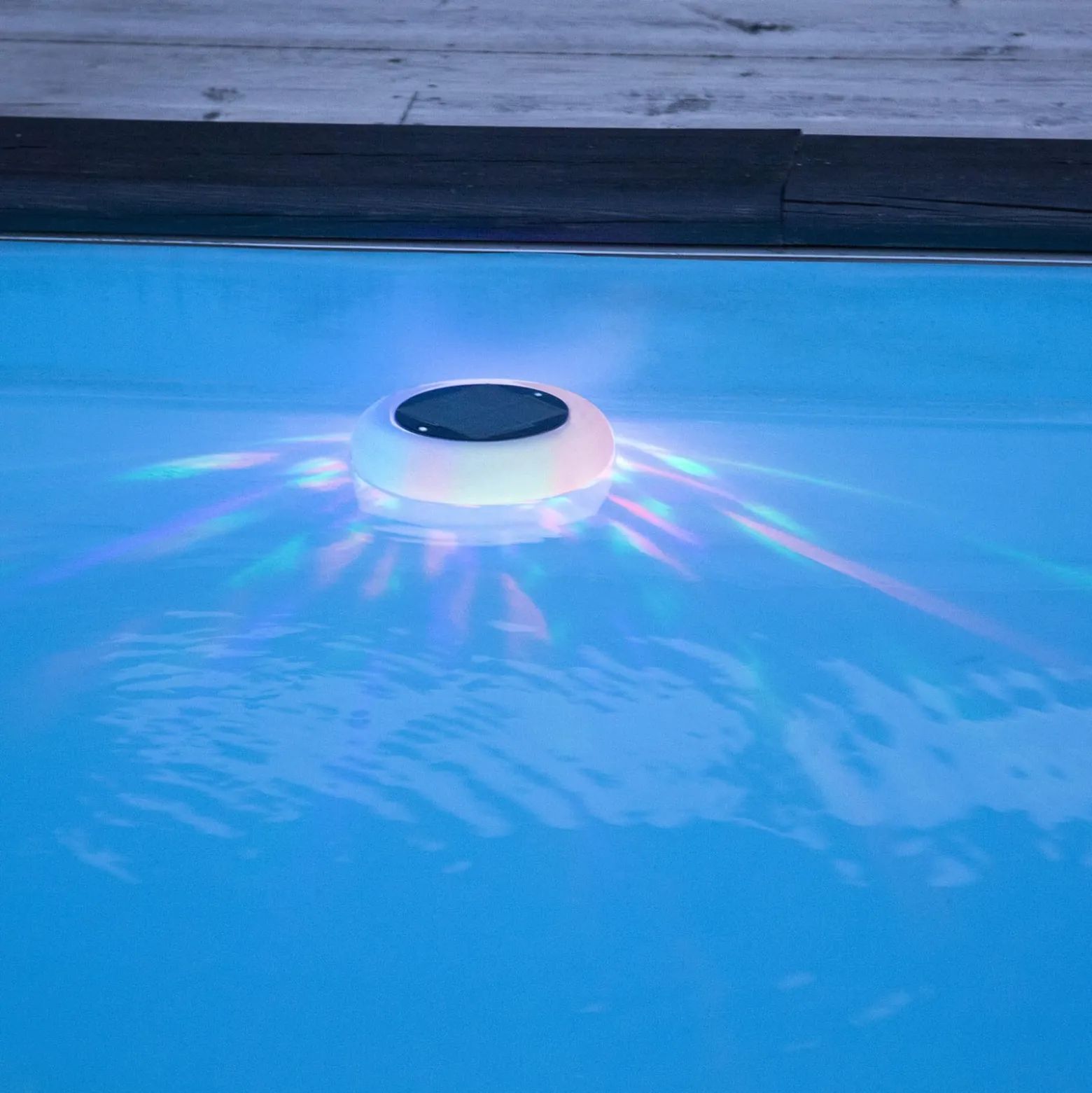 LED-Solar-Poollicht Pool Light multicolor warmweiß