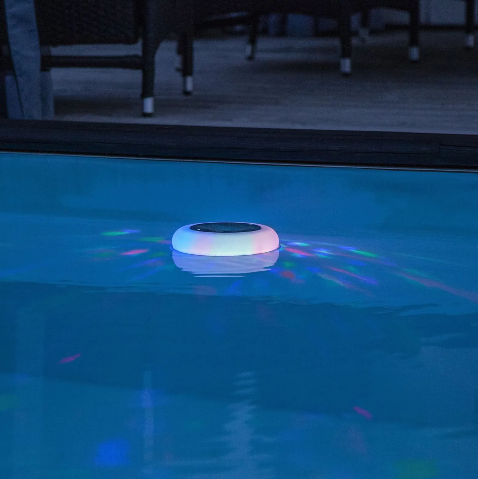 LED-Solar-Poollicht Pool Light multicolor warmweiß