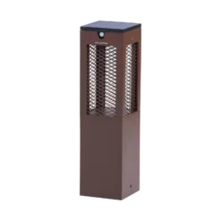LED-Solar-Sockellampe Tradition Sensor Corten 40cm