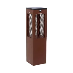 LED-Solar-Sockellampe Tradition Sensor Corten 40cm