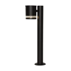 LED-Solar-Sockelleuchte Vienna, schwarz, Metall, Höhe 50 cm
