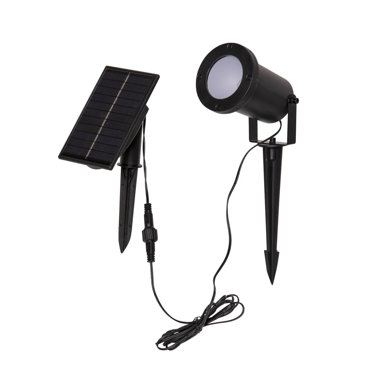 LED-Solar-Spot Powerspot 10cm 3000K, 50lm, schwarz, Erdspieß