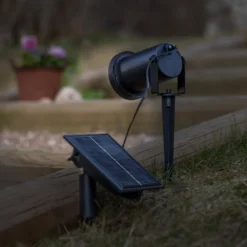 LED-Solar-Spot Powerspot 10cm 3000K, 50lm, schwarz, Erdspieß
