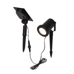 LED-Solar-Spot Powerspot 10cm 3000K, 50lm, schwarz, Erdspieß