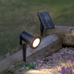 LED-Solar-Spot Powerspot 10cm 3000K, 50lm, schwarz, Erdspieß