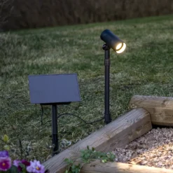 LED-Solar-Spot Powerspot 53cm, 250lm, schwarz, Erdspieß