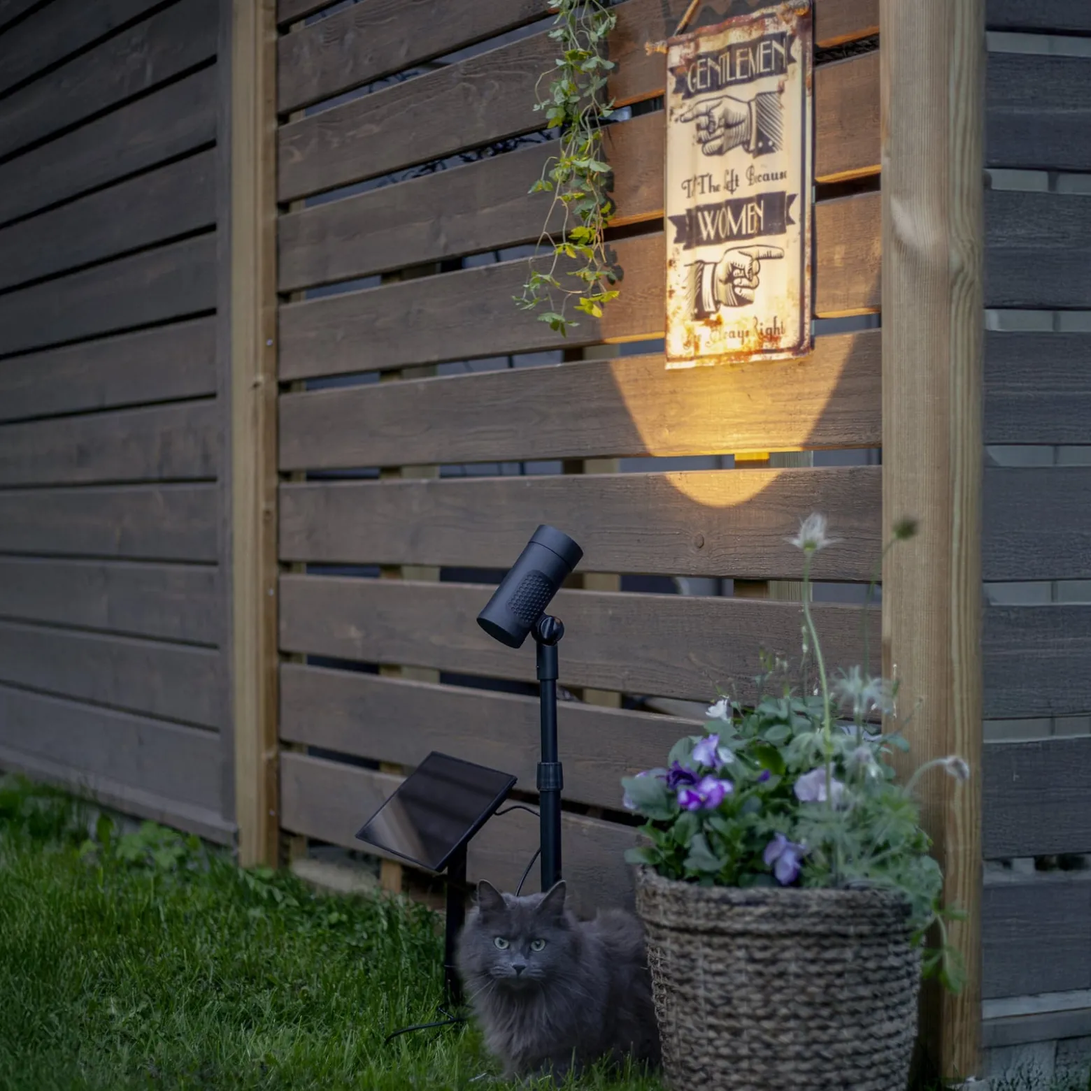 LED-Solar-Spot Powerspot 53cm, 250lm, schwarz, Erdspieß