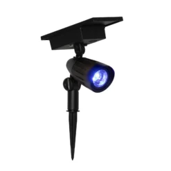 LED-Solar-Spot Powerspot 19cm RGBW, 80lm, schwarz, Erdspieß