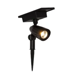 LED-Solar-Spot Powerspot 19cm RGBW, 80lm, schwarz, Erdspieß