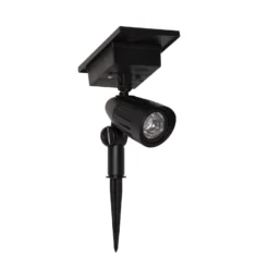 LED-Solar-Spot Powerspot 19cm RGBW, 80lm, schwarz, Erdspieß