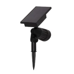 LED-Solar-Spot Powerspot 19cm RGBW, 80lm, schwarz, Erdspieß
