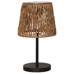 LED-Solar-Tischlampe Cesta 48cm braun/schwarz Plastik/Metall