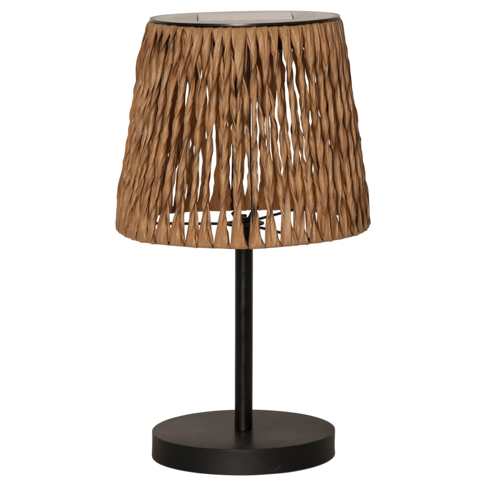 LED-Solar-Tischlampe Cesta 48cm braun/schwarz Plastik/Metall