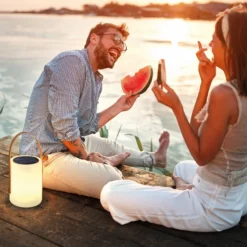 LED-Solartischleuchte Bari mit RGB-Farbwechsel