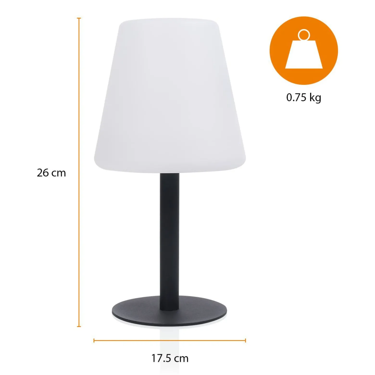 LED-Solartischleuchte OSL-50012 Akku und USB-Kabel