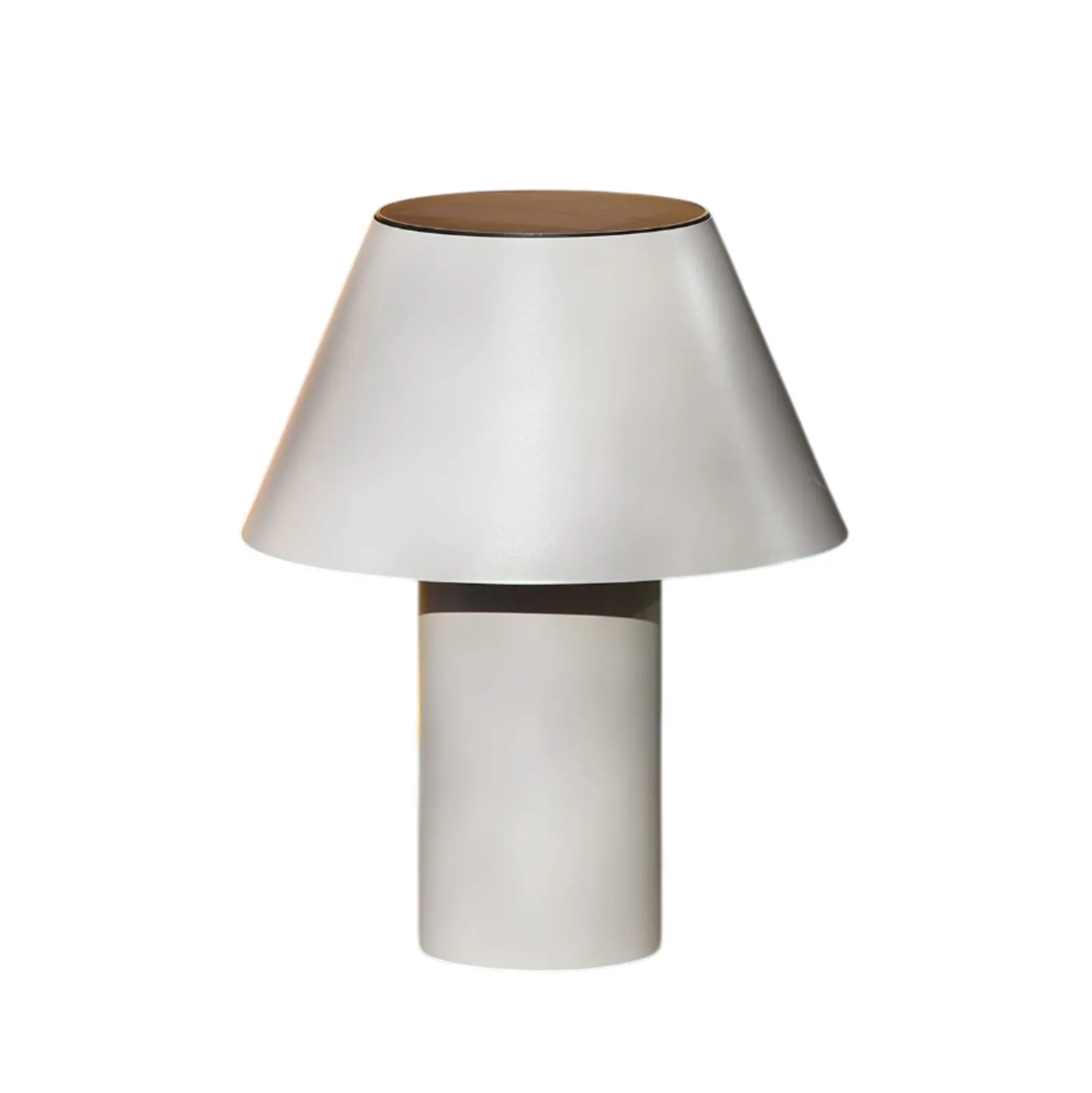 LED-Solar-Tischleuchte Vivo, grau, IP44, Höhe 30 cm, dim.
