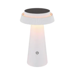 LED-Solar-Tischleuchte 36624, weiß, Akku, CCT, IP54, dimmbar