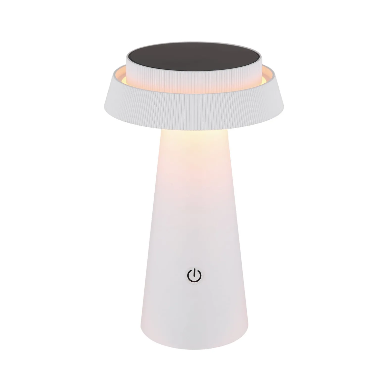 LED-Solar-Tischleuchte 36624, weiß, Akku, CCT, IP54, dimmbar