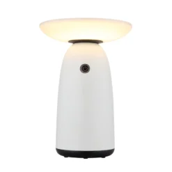 LED-Solar-Tischleuchte 36625, weiß, Metall, 23 cm, dimmbar