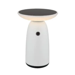 LED-Solar-Tischleuchte 36625, weiß, Metall, 23 cm, dimmbar