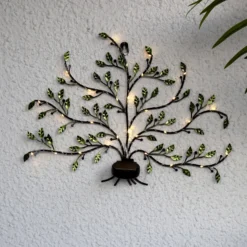 LED-Solarwandleuchte Tree of life