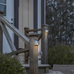 LED-Solarwandleuchte Wally, silber, 2er-Set