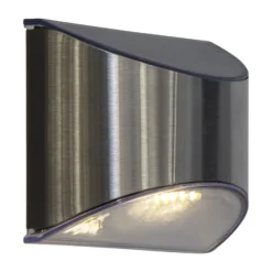 LED-Solarwandleuchte Wally, silber, 2er-Set