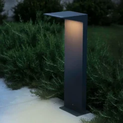 LED-Solarwegeleuchte Soleil, anthrazit, Metall, IP54, Sensor