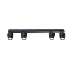 LED-Spot BRUSH, schwarz, 70 cm, 4-flg., Metall, dim, 2.700 K