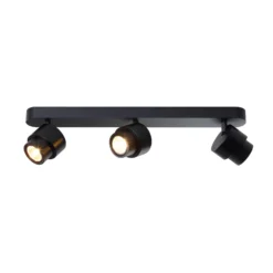 LED-Spot BRUSH, schwarz, 50 cm, 3-flg., Metall, dim, 2.700 K