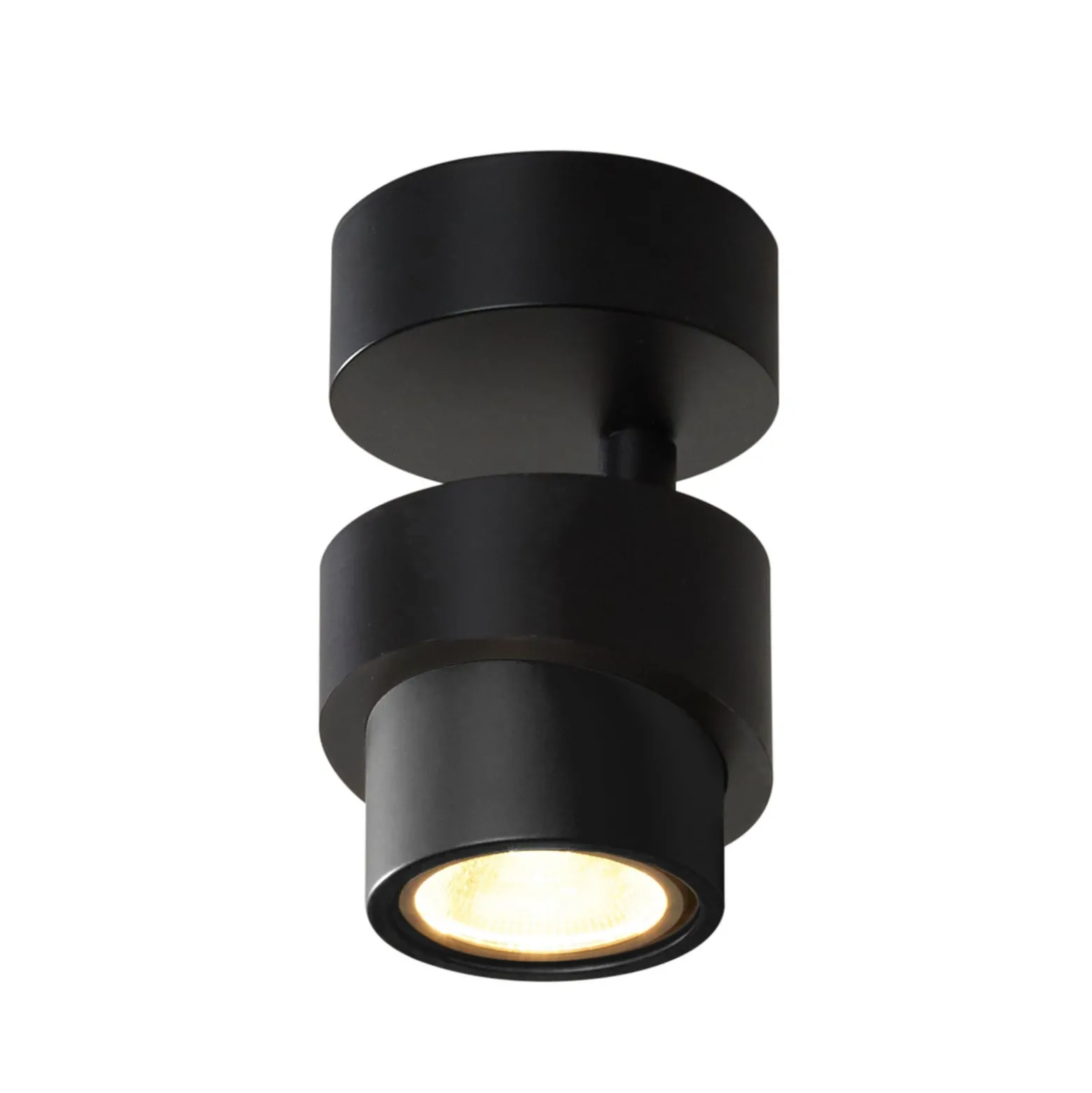LED-Spot BRUSH, schwarz, Ø 7 cm, Metall, dimmbar, 2.700 K