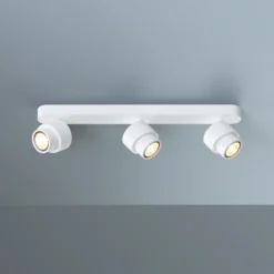 LED-Strahler BRUSH, weiß, 50 cm, 3-flg. Metall, dim, 2.700 K