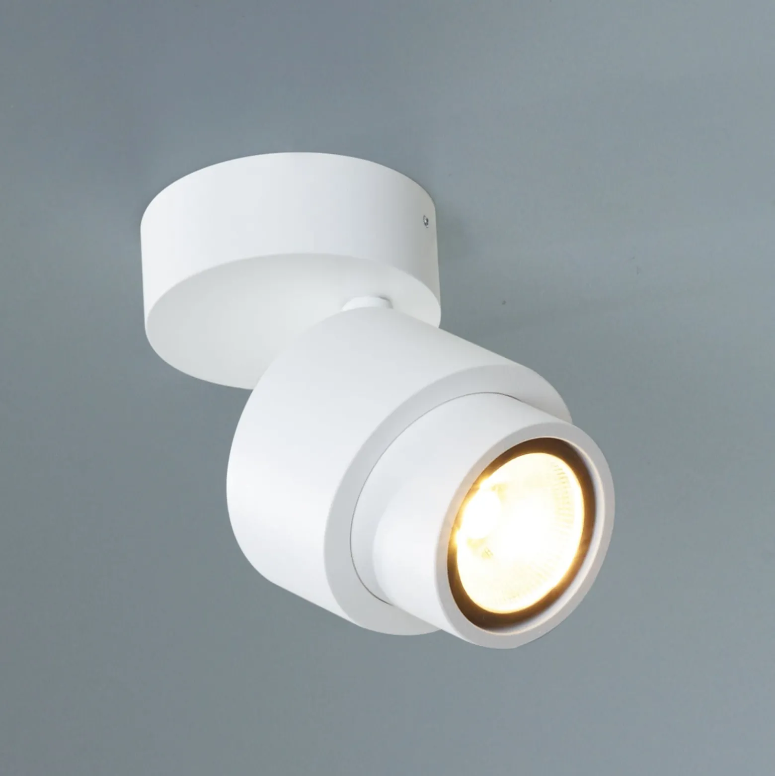 LED-Strahler BRUSH, weiß, Ø 7 cm, Metall, dimmbar, 2.700 K