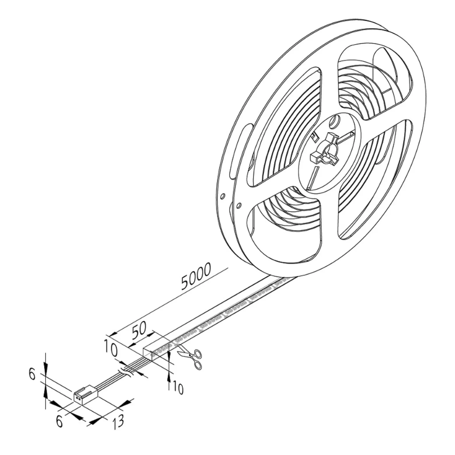 LED-Strip Basic-Tape F, IP54, 2.700K, Länge 500cm
